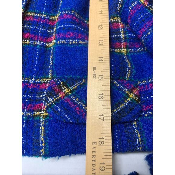 Multicolored Plaid Patterned Tweed Skirt suit - Picture 6 of 9